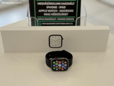Apple Watch 7 45mm Cellular Rozsdamentes Acél/1-3 hónap gar./Akku 86%/