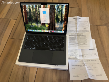 CTO M2 MacBook Air 13" 16GB, 2028.03.19 garancia 100% akku, Bomba áron