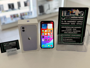iPhone 11 128GB Független Újszerű/1-3 hónap gar./Akku 100%/p4238