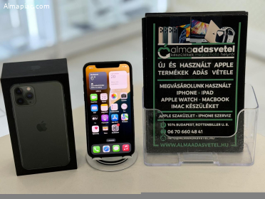 iPhone 11 Pro 64GB Fekete Független Használt/1-3 hónap gar./Akku 100%/