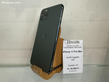 iPhone 11 Pro max 63GB zöld független ÚJ AKKU (28) iSzerelés.hu