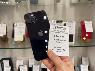 iPhone 13 128GB független fekete akku 92% garanciával (53)