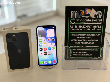 iPhone 13 128GB Független Megkímélt/1-3 hónap gar./Akku 86%/p4725