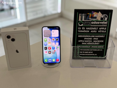 iPhone 13 256GB Független Újszerű/1-3 hónap gar./Akku 86%/p4680