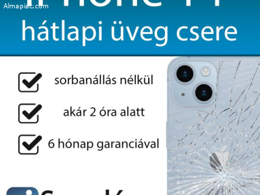 iPhone 14 hátlapi üveg csere pár órán belül Budapesten