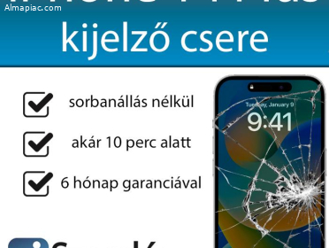 iPhone 14 Plus kijelző csere rövid időn belül (iSzerelés)