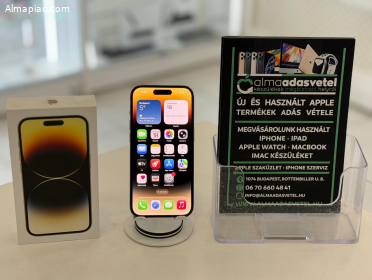 iPhone 14 Pro 128GB Gold Megkímélt/1-3 hónap gar./Akku 86%/p4644