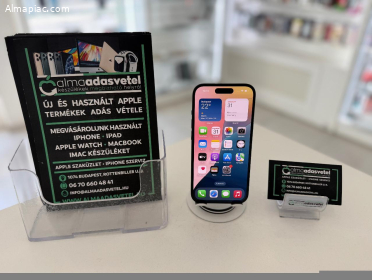 iPhone 15 128GB Független Újszerű/1-3 hónap gar./Akku 92%/p4279