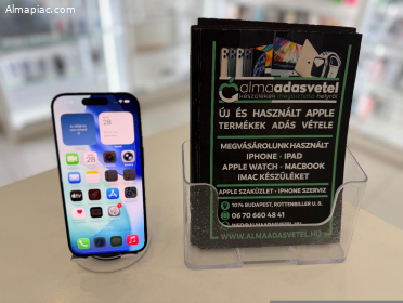 iPhone 15 Pro 128GB Független Megkímélt/1-3 hónap gar./Akku 87%/p4523