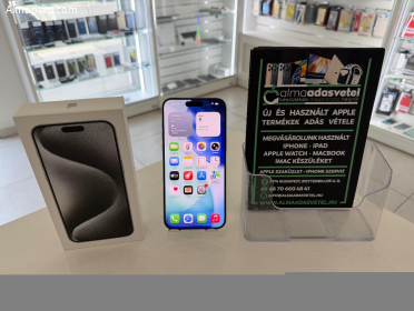 iPhone 15 Pro Max 256GB Független Hibátlan/1 hónap gar./Akku 86%/p4921