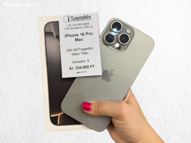 iPhone 16 pro max natúr titán akku 91% (9) iSzerelés.hu