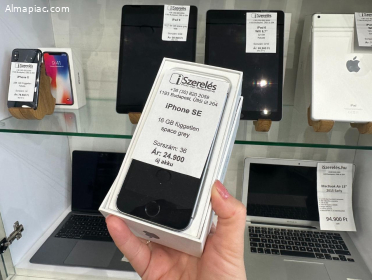 iPhone SE 2016 16GB független space grey új akku (36)