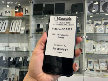 iPhone SE 2022 128GB független fekete akku 86% (49) iszerelés.hu