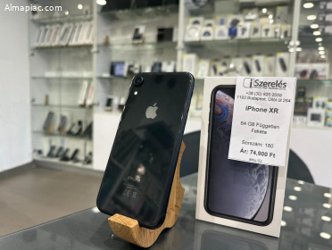 iPhone XR 64 GB független fekete új akkumulátorral garanciával (180)