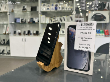 iPhone XR 64 gb független fekete új akkuval (179) iSzerelés.hu