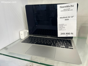 MacBook Air 13" 2020 M1 | 256GB, 8 GB, magyar bill | 124 ciklus (15/0)