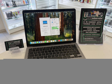 MacBook Air 2020/8GB/256ssd/Újszerű/1-3 hónap gar./Akku 96%/p3886