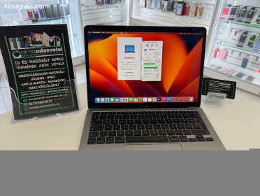 MacBook Air 2020 Újszerű/8GB/256ssd/1-3 hónap gar./Akku 89%/p3774/