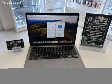 Macbook Air M1/8GB/256ssd/1-3 hónap gar./EU.Bill./Újszerű/Akku 90%/p39