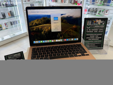 MacBook Air M1 8GB/256ssd/Újszerű/1-3 hónap gar./Akku 93%/p3828/