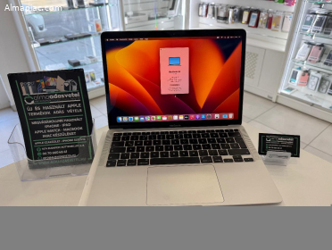 MacBook Air M1 Újszerű 8GB/256ssd/1-3 hónap gar./Akku 99%/p4021