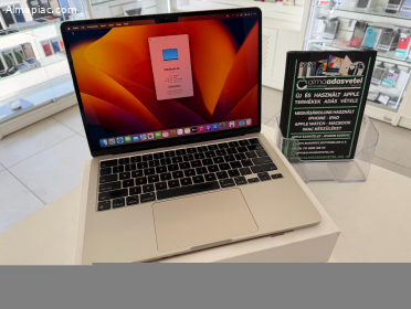 MacBook Air M2 13"/256GB/8GB/Megkímélt/USA Bill/1 hónap gar./Akku 89%/