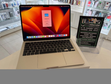 MacBook Air M2 13"/8GB/256ssd/HIBÁTLAN/1-3 hónap gar./Akku 100%/p4646
