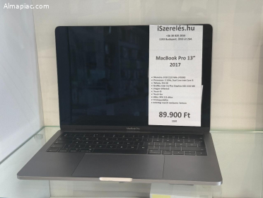 MacBook Pro 13" 2017 i5/3.1Ghz/8GB/256GB/magyar/94%akku (10/0)