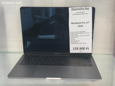 MacBook Pro 13" 2018 2.3Ghz/i5/8GB/256GB/magyar/88%akku (12/0)