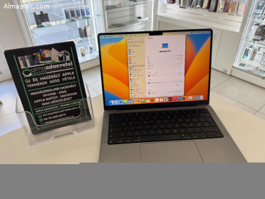 MacBook Pro M1 Max 14"/32GB/1TB/1-3 hónap gar./Akku 88%/EU Bill./p4434